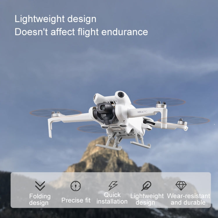 Para DJI Mini 4 Pro Base de tren de aterrizaje Protector de cardán soporte de refuerzo plegable, For DJI Mini 4 Pro