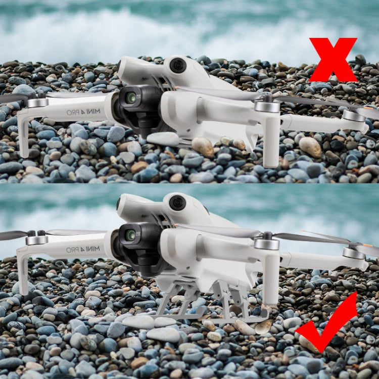 Para DJI Mini 4 Pro Base de tren de aterrizaje Protector de cardán soporte de refuerzo plegable, For DJI Mini 4 Pro