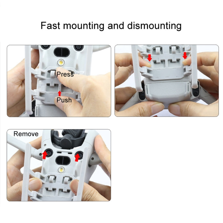 Para DJI Mini 4 Pro Base de tren de aterrizaje Protector de cardán soporte de refuerzo plegable, For DJI Mini 4 Pro