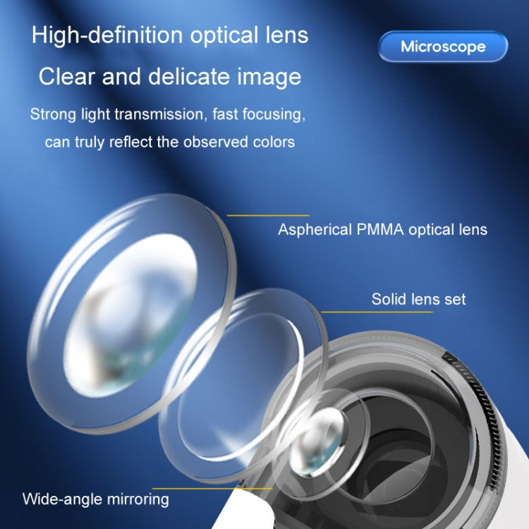 Mini microscopio colgante portátil 60x con luces LED, exploración al aire libre, observación, juguetes divertidos para niños