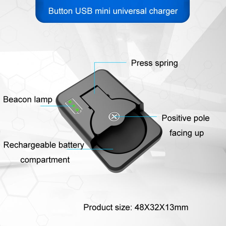 Cargador universal de batería de botón LIR2032/2450 de 4,2 V, RSC-X2-2 White, RSC-X2-2 Black