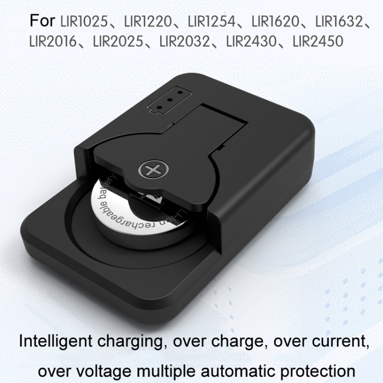 Cargador universal de batería de botón LIR2032/2450 de 4,2 V, RSC-X2-2 White, RSC-X2-2 Black