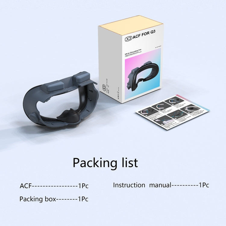 Para Meta Quest 3 máscara de ojos de repuesto ajustable VR Blackout juego de máscara facial de repuesto suave, Without Fan