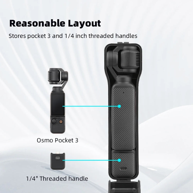 Para DJI OSMO POCKET 3 BRDRC Caja de almacenamiento impermeable Carcasa protectora con cordón, BRDRC
