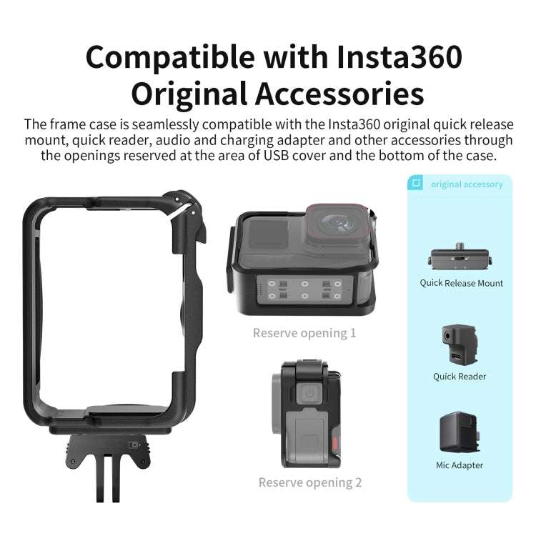 Para Insta360 Ace / Ace Pro aMagisn Rabbit Cage Border accesorios para cámaras deportivas, ABS