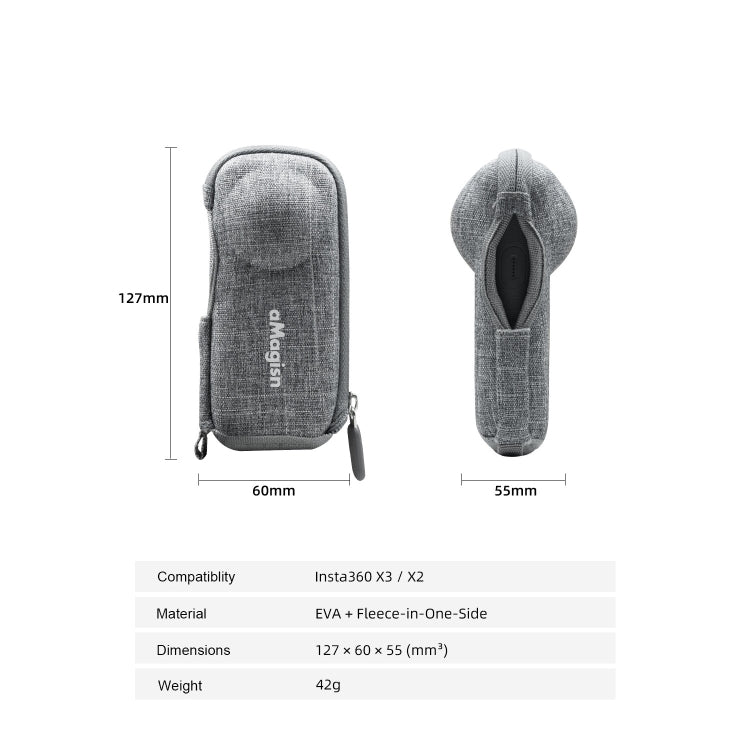 Para Insta360 X3 / X2 aMagisn Body Bag Mini accesorios de almacenamiento, For Insta360 X3 / X2