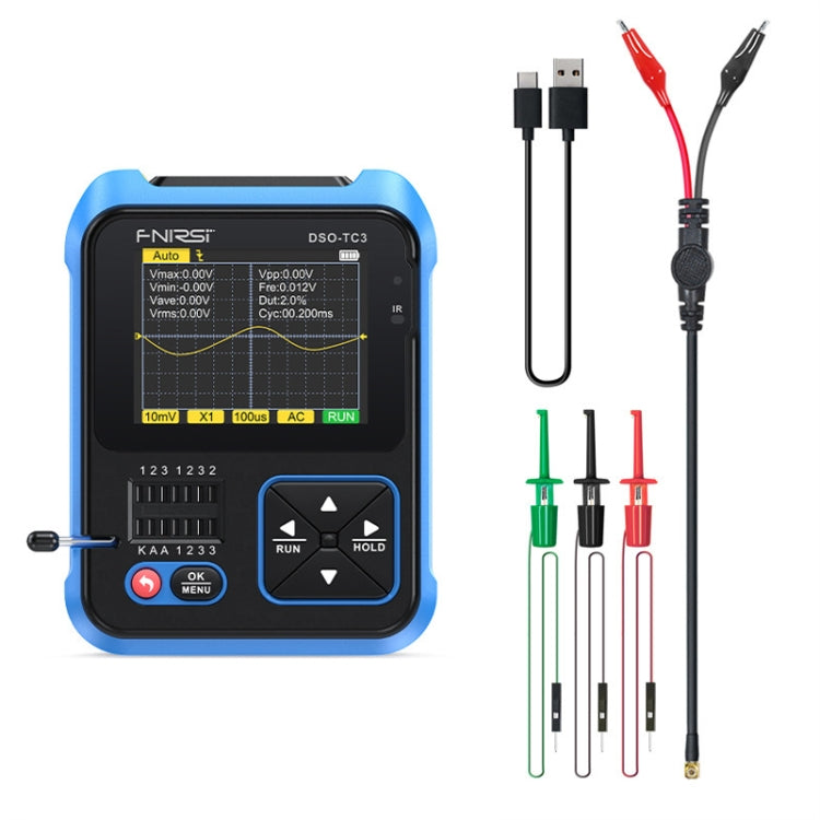 FNIRSI 3 en 1 Probador de transistores LCR de osciloscopio digital portátil, DSO-TC3 Standard, DSO-TC3 Upgrade