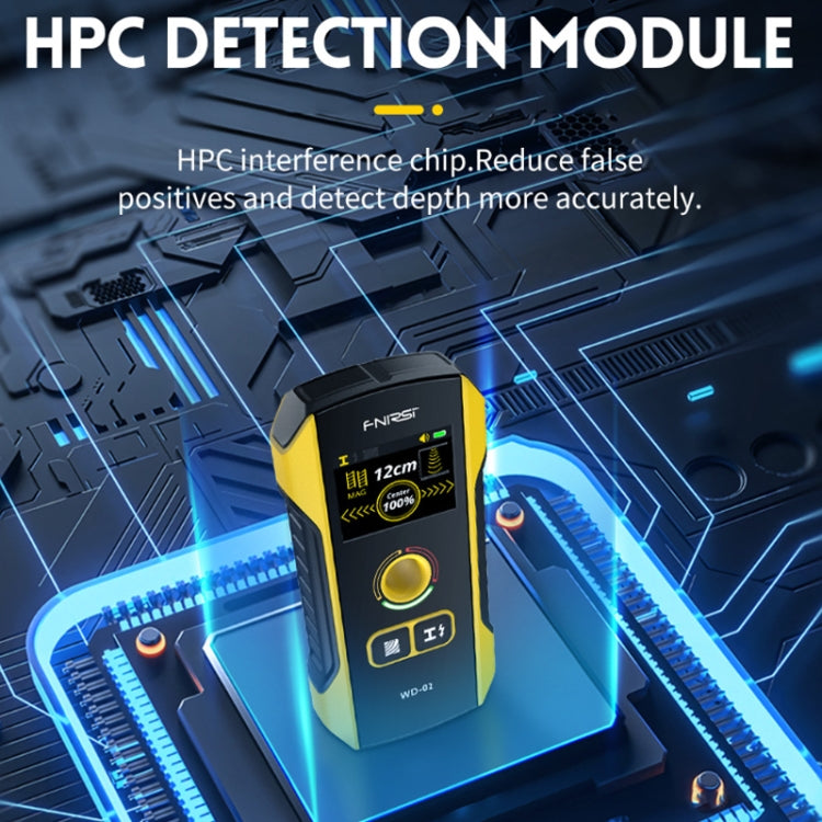 Detector multifuncional de barras de refuerzo metálicas y cables de pared FNIRSI, WD-02