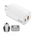 Para DJI Mavic Series LKTOP 65W GaN Cargador Adaptador de CA con puerto USB-C y USB-A, US Plug