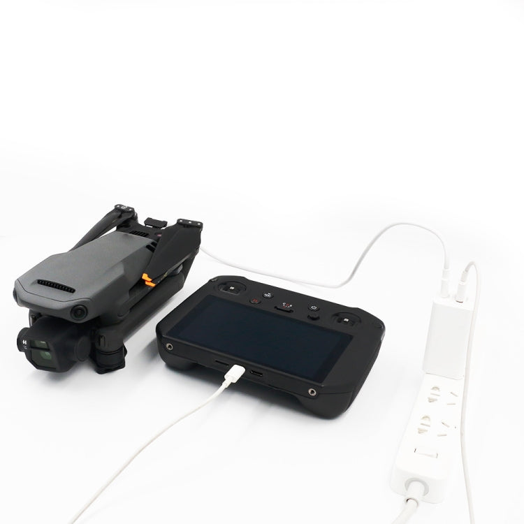 Para DJI Mavic Series LKTOP 65W GaN Cargador Adaptador de CA con puerto USB-C y USB-A, US Plug