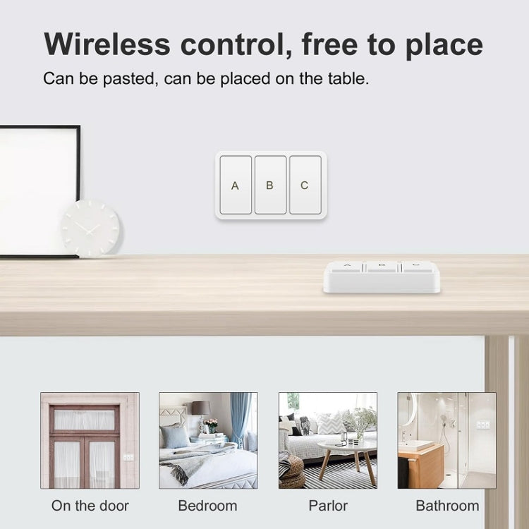 Interruptor inteligente inalámbrico situacional Zigbee Tuya Smart de 3 teclas, YSB33