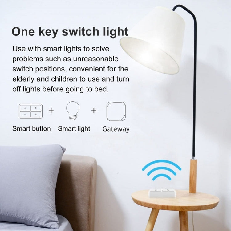 Interruptor inteligente de control remoto situacional de 4 teclas Zigbee Tuya, YSB34
