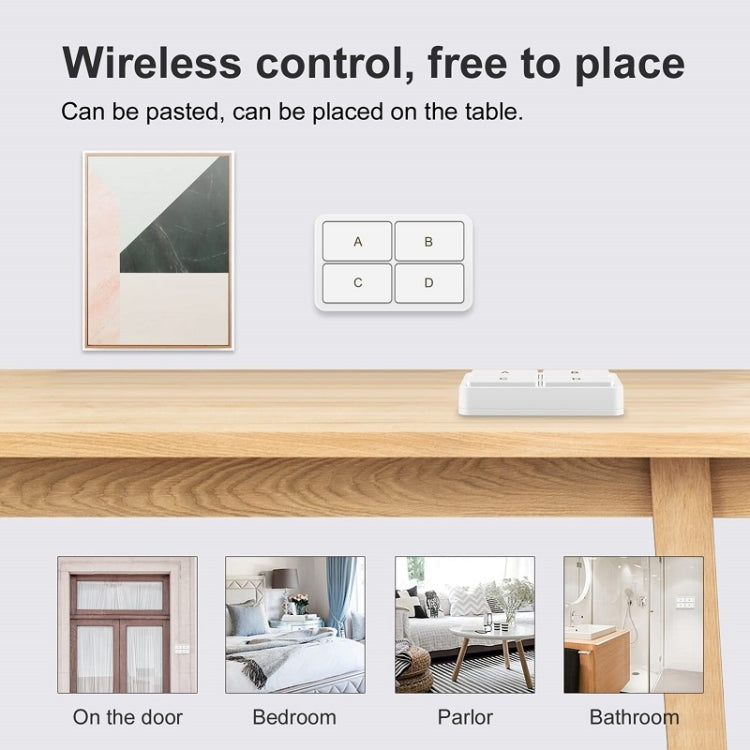 Interruptor inteligente de control remoto situacional de 4 teclas Zigbee Tuya, YSB34