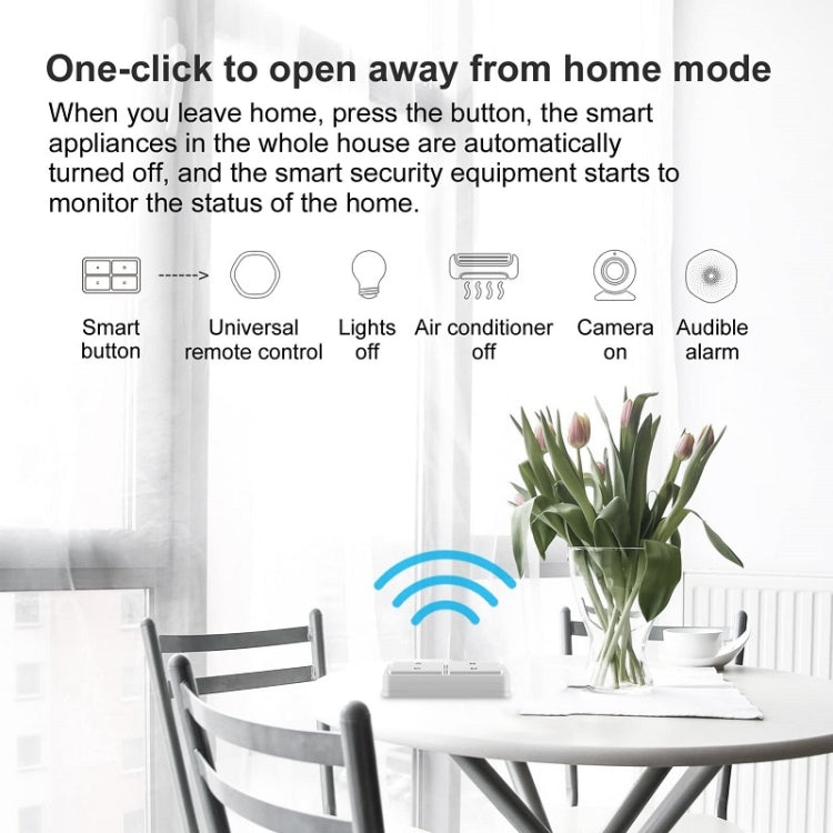 Interruptor inteligente de control remoto situacional de 4 teclas Zigbee Tuya, YSB34