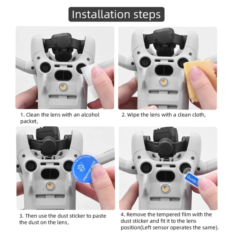 Para DJI Mini 4 Pro Sensor / Protector antirrayas de película templada de lente, 1 Set, 2 Sets