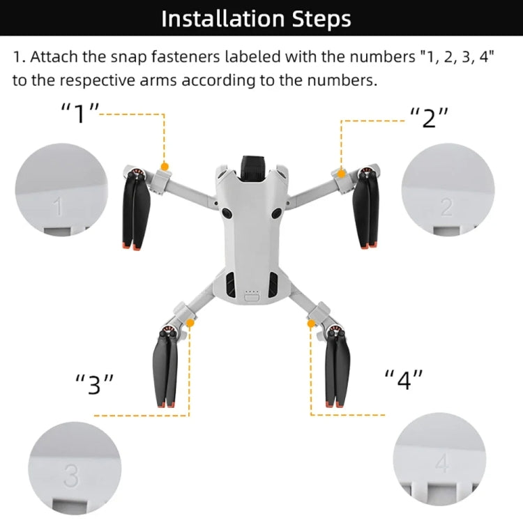Para DJI Mini 4 Pro Drone BRDRC Tren de aterrizaje Pierna de altura aumentada