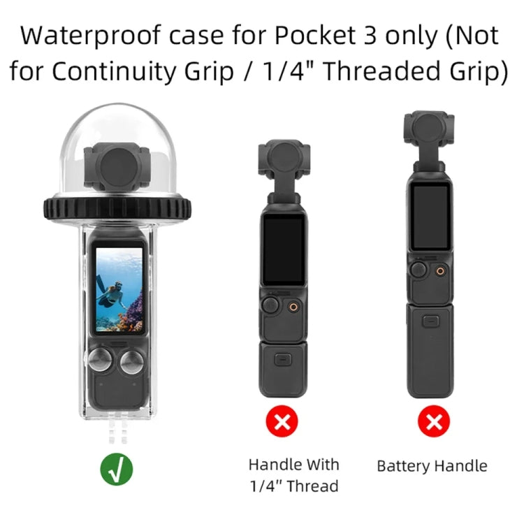 Para DJI Osmo Pocket 3 BRDRC 40m de profundidad funda impermeable cubierta de carcasa de buceo