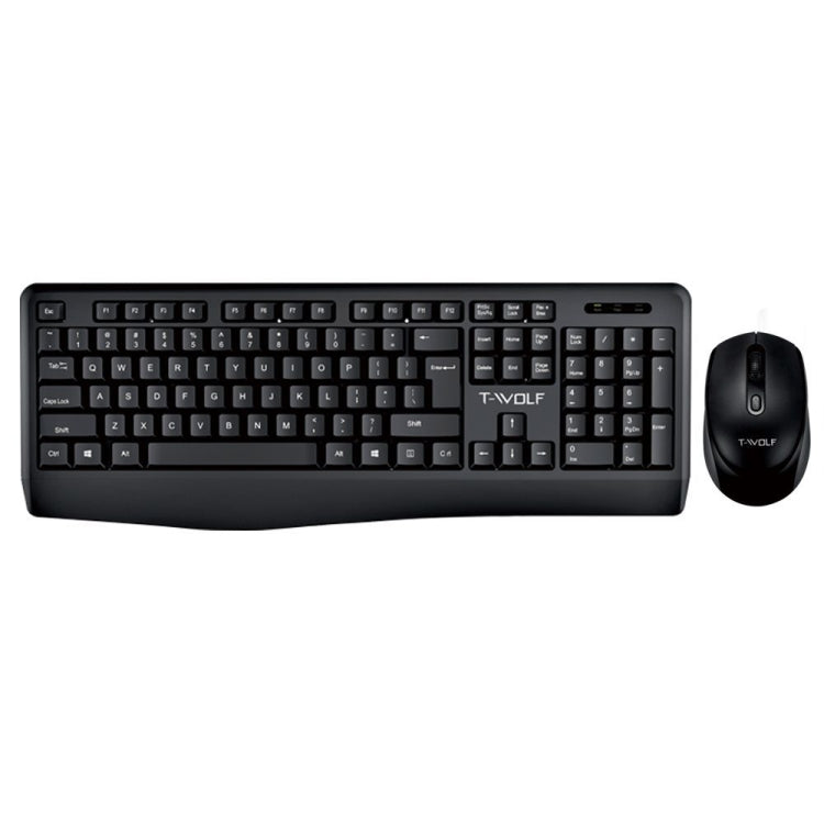 T-WOLF TF-100 2.4G Bluetooth Laptop Office Juego de teclado y mouse inalámbricos, TF-100(Black)