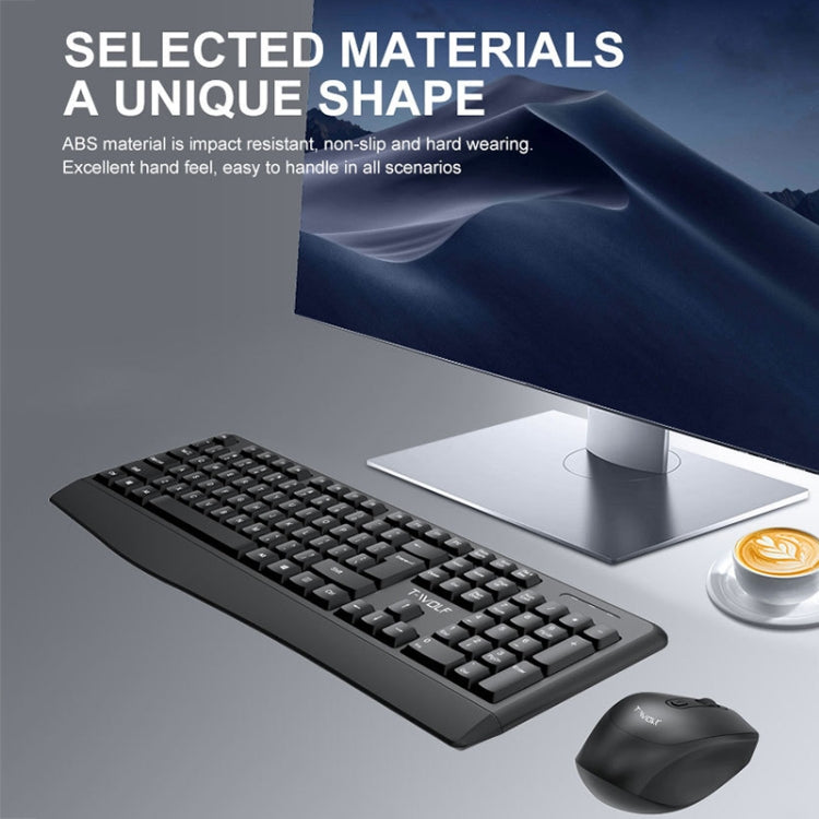 T-WOLF TF-100 2.4G Bluetooth Laptop Office Juego de teclado y mouse inalámbricos, TF-100(Black)