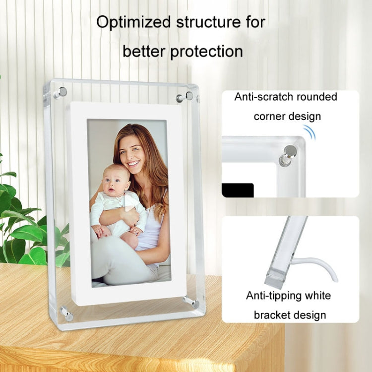 Reproductor de publicidad de cristal con marco de fotos Digital HD de 5 pulgadas, reproductor de pantalla de vídeo en movimiento 1080P, 5 Inch (US Plug), 5 Inch (EU Plug), 5 Inch (UK Plug)