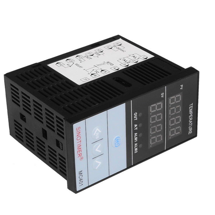 SINOTIMER MC401 Entrada universal Caja corta PID Controlador de temperatura inteligente Medidor Calefacción Refrigeración Relé SSR Salida de estado sólido, MC401