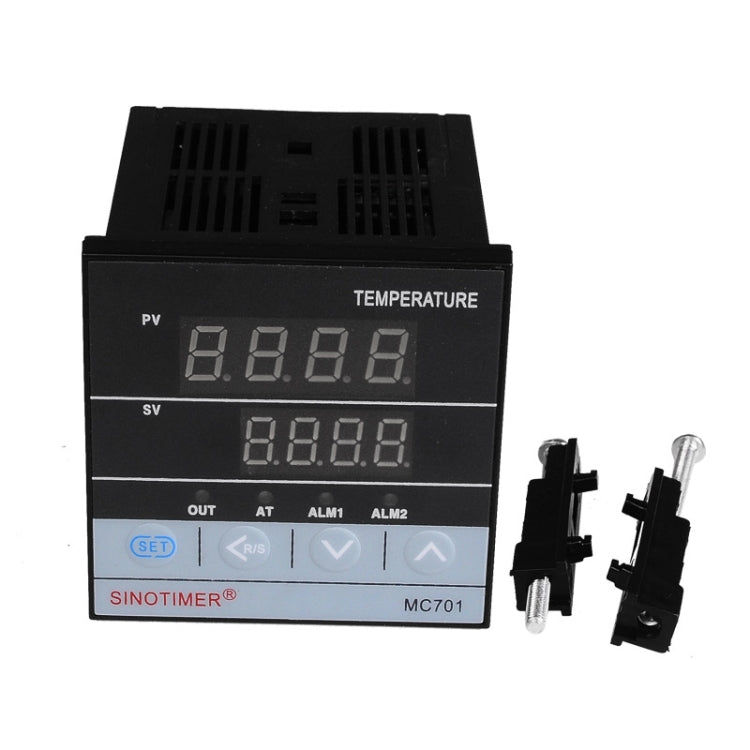SINOTIMER MC701 Entrada universal Caja corta PID Controlador de temperatura inteligente Medidor Calefacción Refrigeración Relé SSR Salida de estado sólido, MC701
