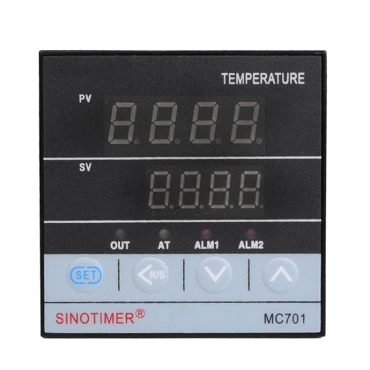SINOTIMER MC701 Entrada universal Caja corta PID Controlador de temperatura inteligente Medidor Calefacción Refrigeración Relé SSR Salida de estado sólido, MC701
