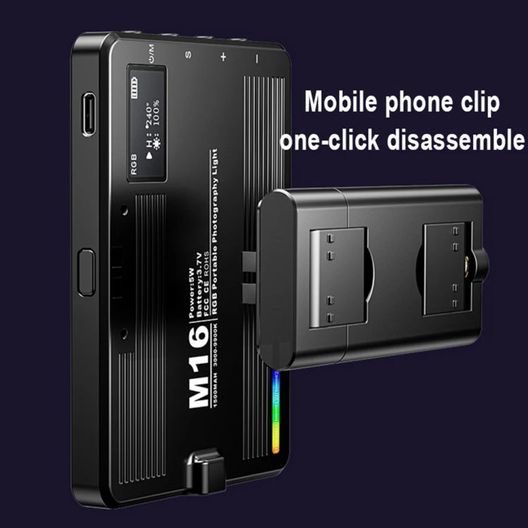 Luz de bolsillo recargable Mini fotografía luz LED luz suplementaria para disparos al aire libre, Desiontal M15 3 Color Temperature, Desiontal M16 RGB