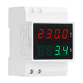 SINOTIMER SDM003-F Pantalla de 4 dígitos Medidor de voltaje y corriente de pantalla dual CA monofásico en carril DIN, SDM003-F