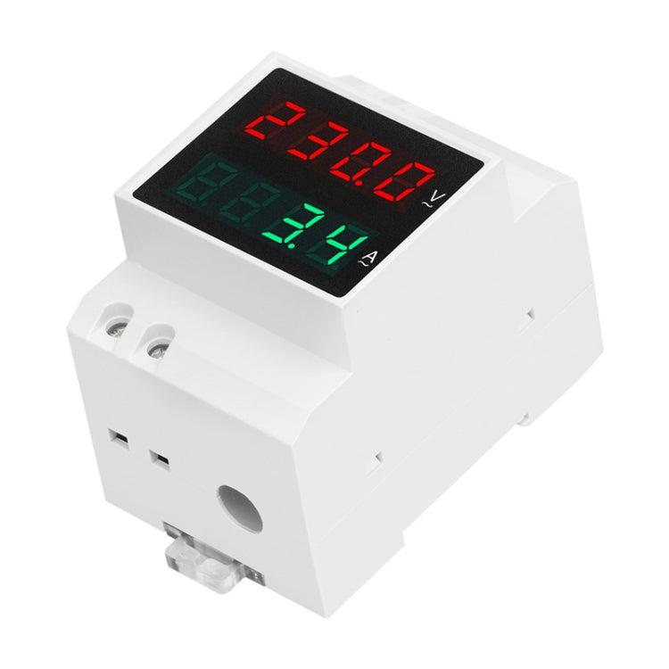 SINOTIMER SDM003-F Pantalla de 4 dígitos Medidor de voltaje y corriente de pantalla dual CA monofásico en carril DIN, SDM003-F