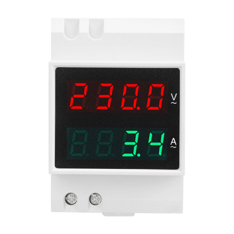 SINOTIMER SDM003-F Pantalla de 4 dígitos Medidor de voltaje y corriente de pantalla dual CA monofásico en carril DIN, SDM003-F