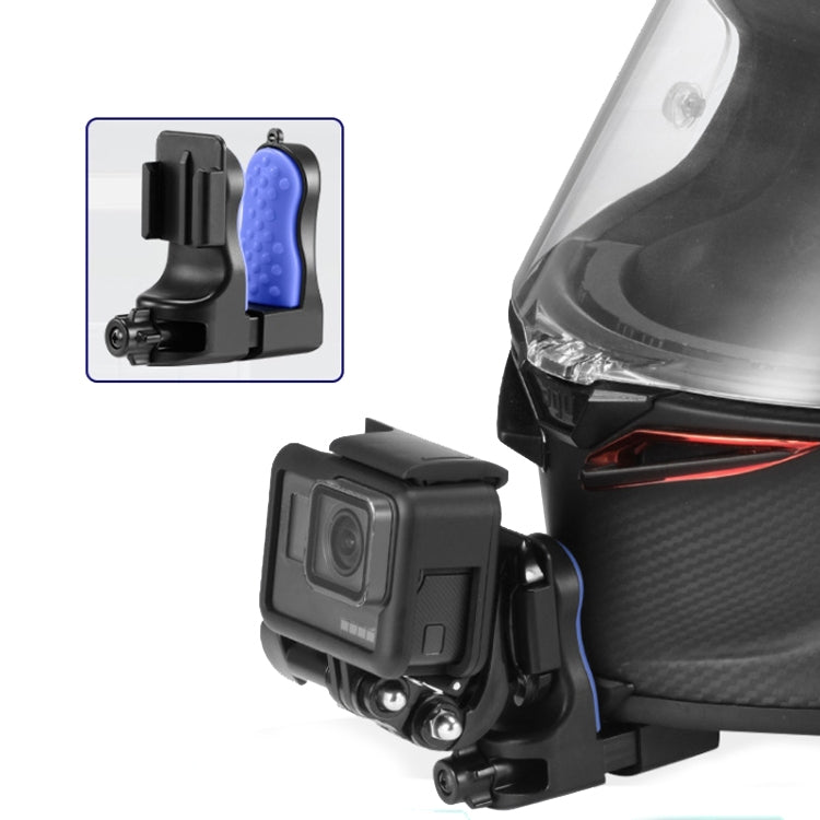 Soporte de abrazadera de barbilla para casco de motocicleta para cámaras GoPro Hero Series DJI Osmo Action, SJCAM, Set 1, Set 2