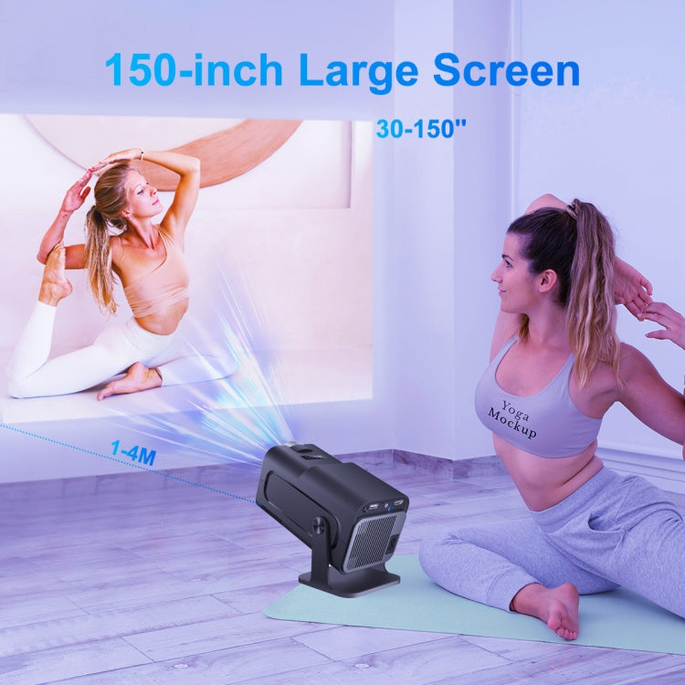 Proyector HY320 1080P 390ANSI 4K Android 11 con Wifi 6 Bluetooth 5.0 Compatible con Miracast / Airplay / DLNA, US Plug, EU Plug, UK Plug, AU Plug