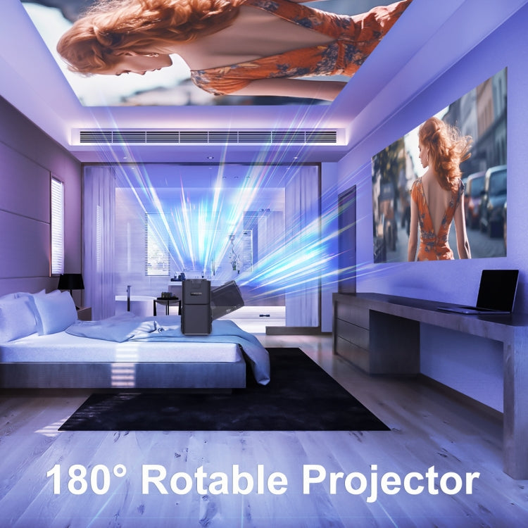 Proyector HY320 1080P 390ANSI 4K Android 11 con Wifi 6 Bluetooth 5.0 Compatible con Miracast / Airplay / DLNA, US Plug, EU Plug, UK Plug, AU Plug