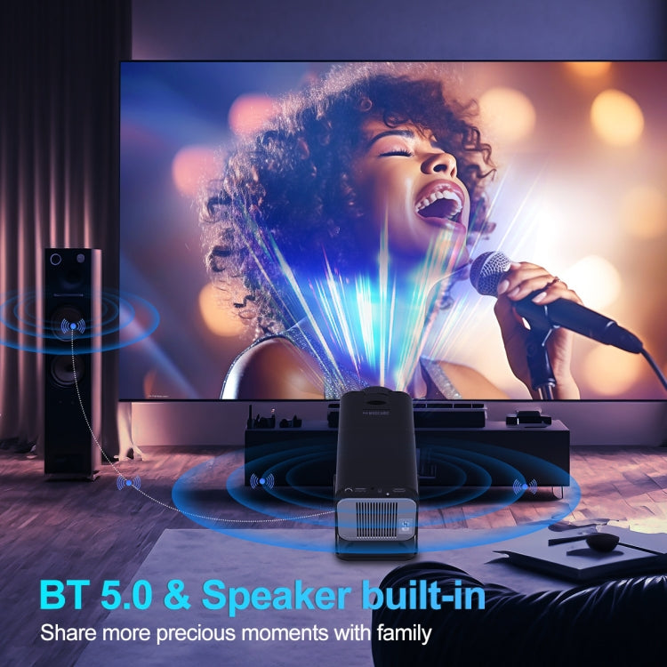 Proyector HY320 1080P 390ANSI 4K Android 11 con Wifi 6 Bluetooth 5.0 Compatible con Miracast / Airplay / DLNA, US Plug, EU Plug, UK Plug, AU Plug