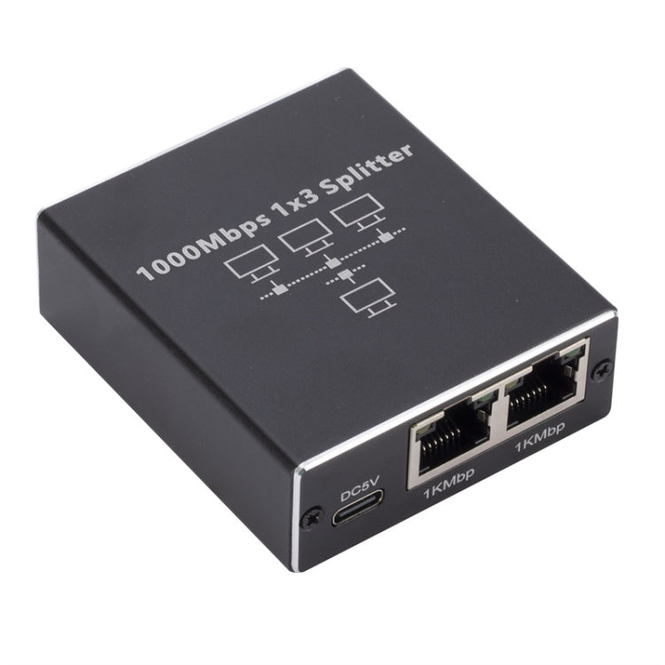 Divisor de red Gigabit Compartidor de red Divisor de cable de red RJ45, 1 To 3, 1 To 4