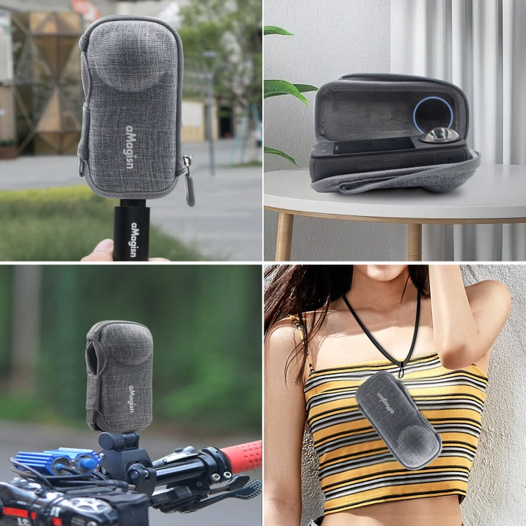 Para Insta360 X4 aMagisn Bolsa de almacenamiento Estuche de transporte antiarañazos, Body Bag