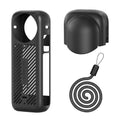 Para Insta360 X4 AMagisn Funda protectora de silicona, Body Case + Lens Cover Black, Body Case + Lens Cover Gray, Body Case Black, Body Case Gray, Lens Cover Black, Lens Cover Gray