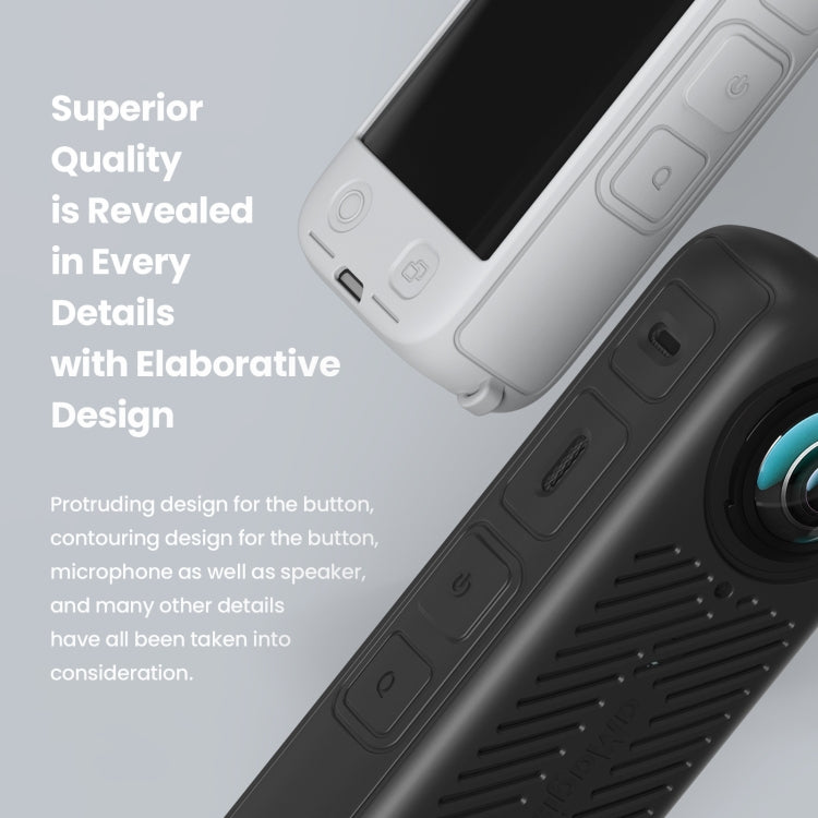 Para Insta360 X4 AMagisn Funda protectora de silicona, Body Case + Lens Cover Black, Body Case + Lens Cover Gray, Body Case Black, Body Case Gray, Lens Cover Black, Lens Cover Gray