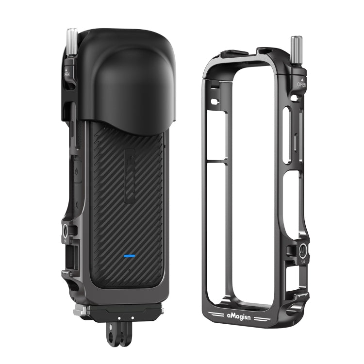 Para Insta360 X4 aMagisn Marco de carcasa protectora de metal Versión de liberación rápida, Quick Release Version