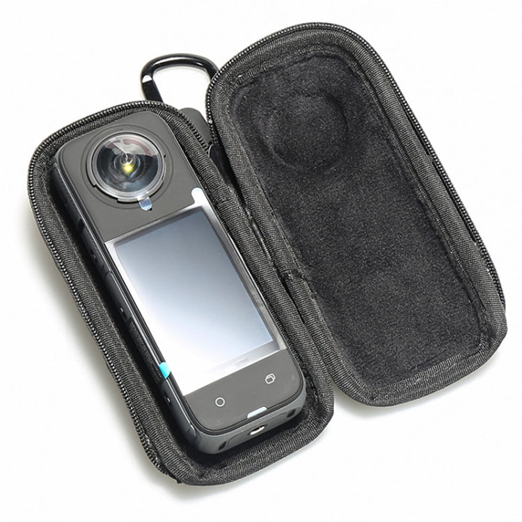 Para Insta360 X4 Mini estuche de almacenamiento bolso de PU Protector de cámara deportiva con gancho, Style 1