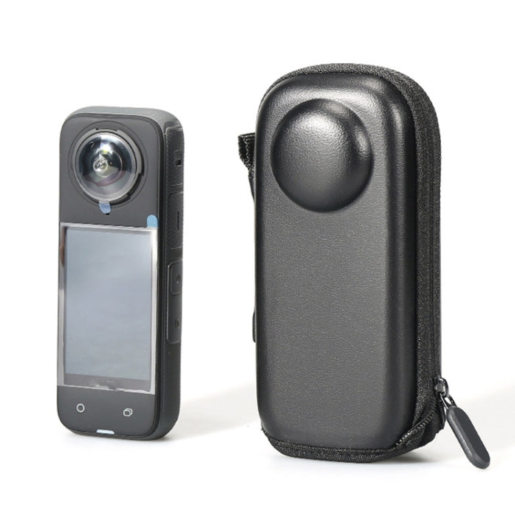 Para Insta360 X4 Mini estuche de almacenamiento bolso de PU Protector de cámara deportiva con gancho, Style 1