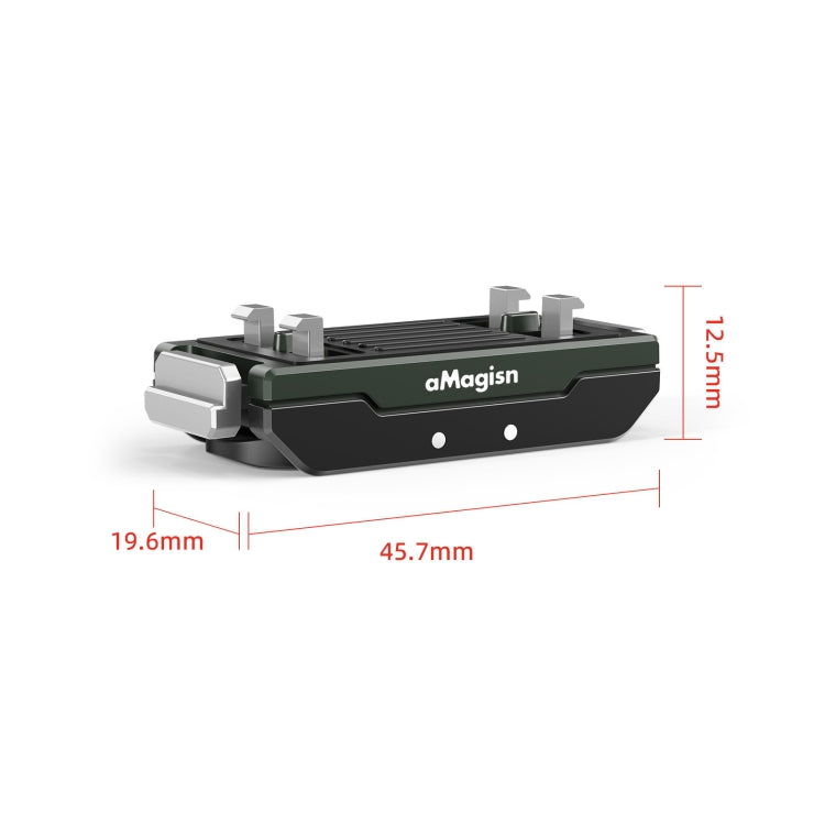 AMagisn Metal magnético de liberación rápida + cubierta superior, para Insta360 Ace / Ace Pro / X3 / X2 / GoPro HERO12 negro, Metal+Top Cover