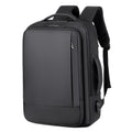 Mochila para computadora portátil impermeable y expandible para negocios con puerto USB