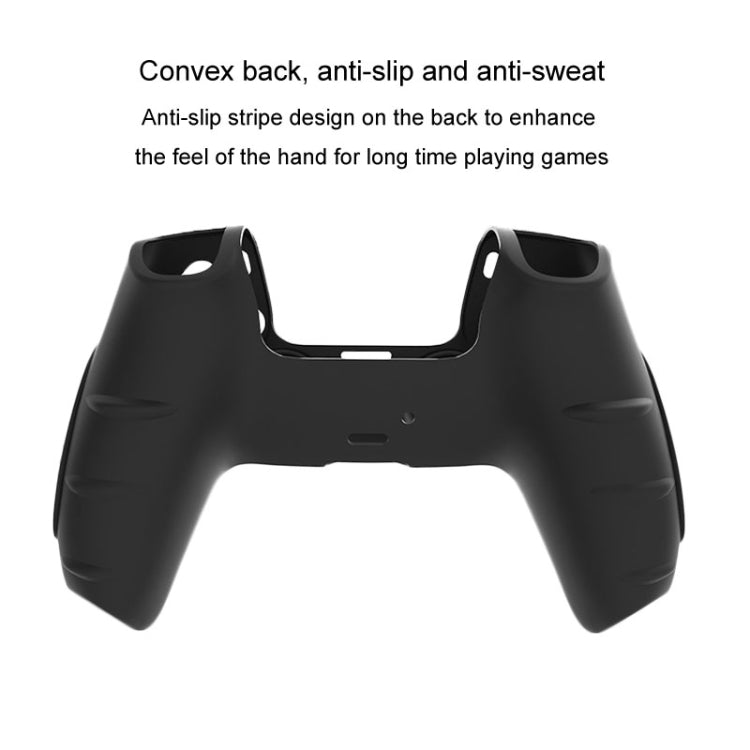 Para PS5 Gamepad Funda protectora de silicona Funda de silicona suave antideslizante, White, Blue, Black, White+2 Hats, Blue+2 Hats, Black+2 Hats, White+8 Hats, Blue+8 Hats, Black+8 Hats