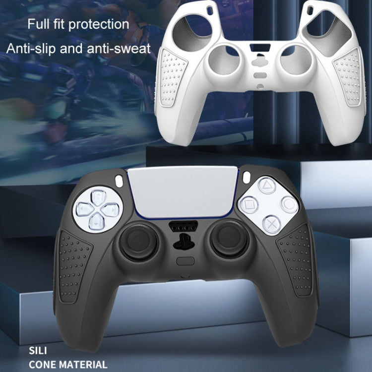 Para PS5 Gamepad Funda protectora de silicona Funda de silicona suave antideslizante, White, Blue, Black, White+2 Hats, Blue+2 Hats, Black+2 Hats, White+8 Hats, Blue+8 Hats, Black+8 Hats
