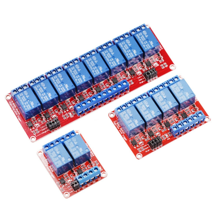 Módulo de relé con aislamiento de optoacoplador compatible con placa de expansión de disparador de alto y bajo nivel, 2 Way 5V, 4 Way 5V, 8 Way 5V
