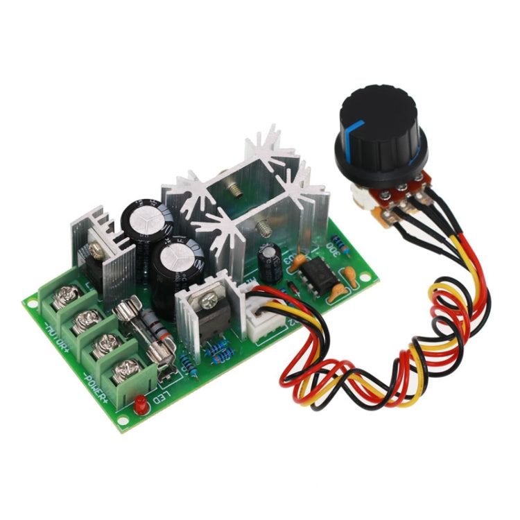 20A 12V24V36V48V DC Controlador de velocidad del motor Módulo de accionamiento de alta potencia Controlador PWM, 20A 12V24V36V48V DC