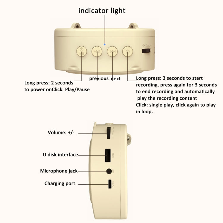 Amplificador de voz inalámbrico ASiNG S16 2,4G con micrófono para profesores guías turísticos, Without Strap Chain, With Strap Chain