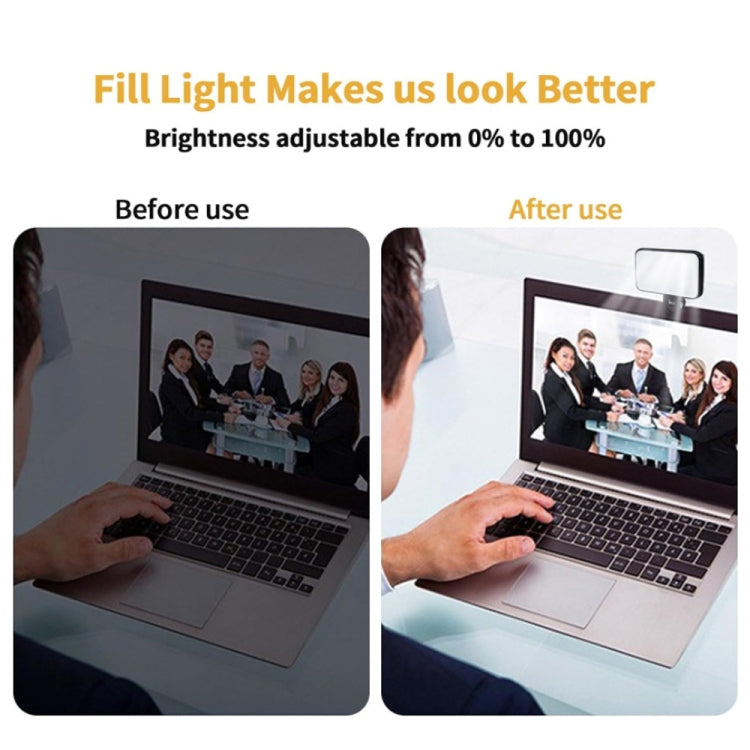 Clip recargable de la temperatura de 3 colores de la luz del relleno de Selfie para el teléfono, computadora portátil, reunión de la tableta, 24 LEDs